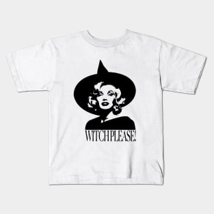 Marolyn Monroe Witch Please - Classic Quote Graphic Halloween Kids T-Shirt